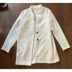 COPY - New Old Navy White Mock Collar Speckled Pea Coat
